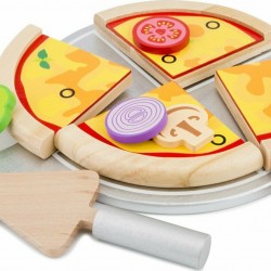 New Classic Toys Ξύλινο Σετ Πίτσας με Δίσκο 10597