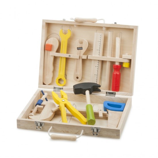 New Classic Toys Ξύλινο Σετ Εργαλείων - 10 τεμάχια 18280