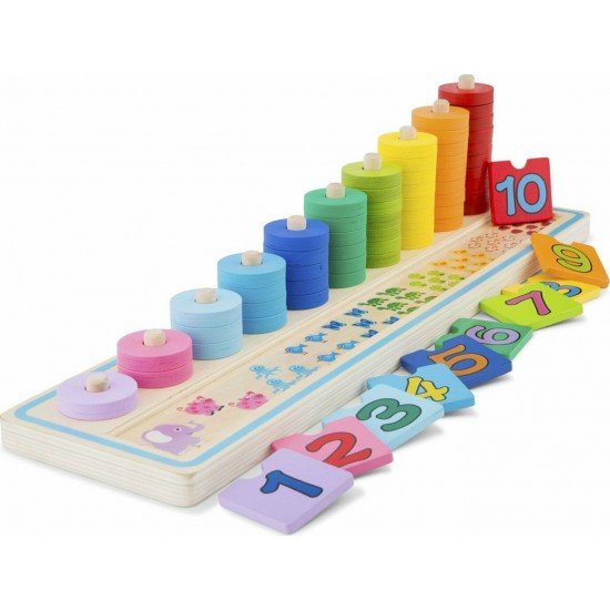 New Classic Toys Ξύλινο Παιχνίδι Εκμάθησης των αριθμών 10510