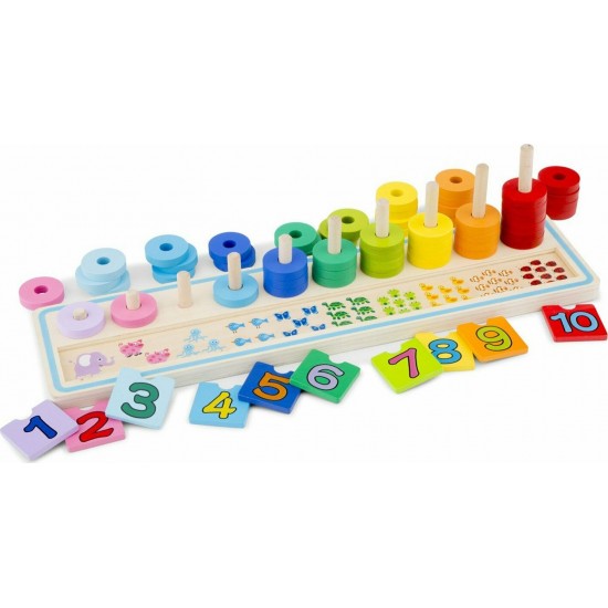New Classic Toys Ξύλινο Παιχνίδι Εκμάθησης των αριθμών 10510