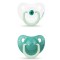 Suavinex Πιπίλες Σιλικόνης για 0-6 μηνών Bear Νυκτός Green 2τμχ 306803