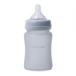 Bo Jungle Thermo Bottle Γυάλινο Μπιμπερό  με Θηλή Σιλικόνης Γκρι 0m+ 150ml B595020