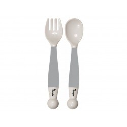 Bo Jungle Spoon & Fork ευλυγιστο σετ κουτάλι - πιρούνι Γκρι B571110
