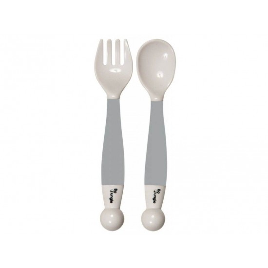 Bo Jungle Spoon & Fork ευλυγιστο σετ κουτάλι - πιρούνι Γκρι B571110