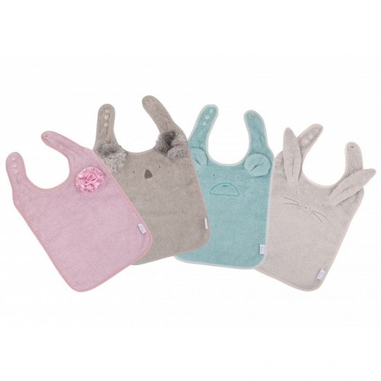 Bo Jungle Βρεφικη Σαλιαρα Grey Eco Sponge B520120