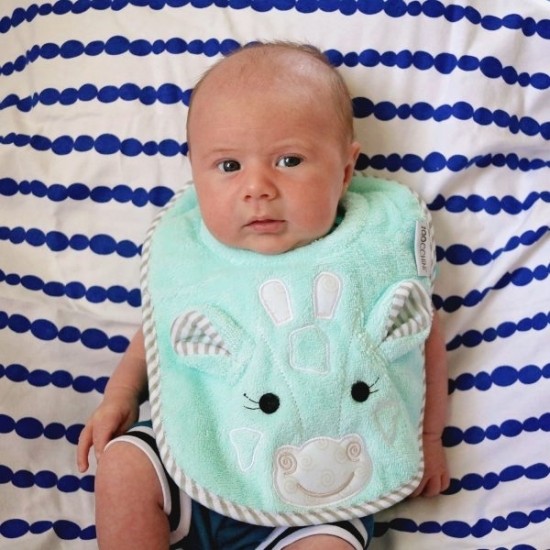 Zoocchini Σαλιάρα Υφασμάτινη με Αυτοκόλλητο "Jamie the Giraffe" για 6 m+ ZOO1811