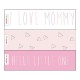 Minene Μουσελίνες Σετ των 3 (I love mommy) mn21382