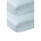 Meyco Σεντόνι με Λάστιχο  Για Κουνια 2τμχ Jersey Light Blue 70x140/50 cm 565203
