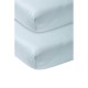 Meyco Σεντόνι με Λάστιχο  Για Κουνια 2τμχ Jersey Light Blue 70x140/50 cm 565203