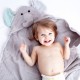 Zoocchini Βρεφική Κάπα-Μπουρνούζι με Κουκούλα Elle The Elephant Γκρι zoo1009