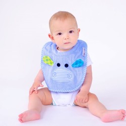 Zoocchini Σαλιάρα Υφασμάτινη Henry The Hippo blue zoo1803