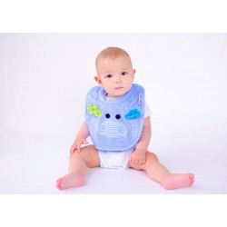 Zoocchini Σαλιάρα Υφασμάτινη Henry The Hippo blue zoo1803