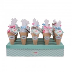 Minene Πανάκι Ice Cream Cone Μπλε από Ύφασμα για Νεογέννητα MN12B