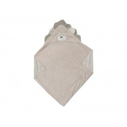 Bo Jungle Βρεφική Κάπα-Μπουρνούζι με Κουκούλα Lion Μπεζ B400200