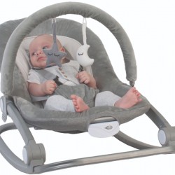 Bo Jungle Relax Μωρού Rocker Grey με Μουσική και Δόνηση Για Μέγιστο Βάρος Παιδιού 18kg B700100