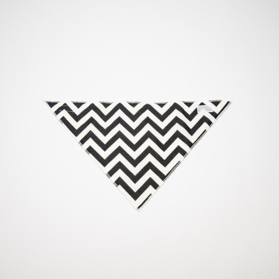 Just Baby Μπαντάνα Υφασμάτινη με Κουμπί JB.320.400.BLACK ZIG ZAG