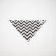 Just Baby Μπαντάνα Υφασμάτινη με Κουμπί JB.320.400.BLACK ZIG ZAG