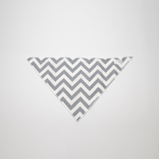Just Baby Μπαντάνα Υφασμάτινη με Κουμπί JB.320.300.GREY ZIG ZAG