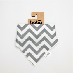Just Baby Μπαντάνα Υφασμάτινη με Κουμπί JB.320.300.GREY ZIG ZAG