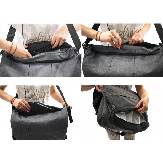 Just Baby Multi Bag Τσάντα Αλλαξιέρα black-grey JB.9020.BLACK