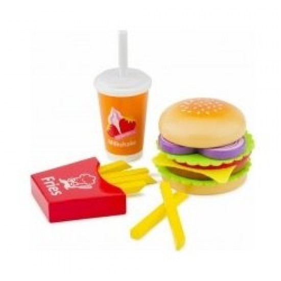 New Classic Toys Ξύλινo Fast Food Set 10594