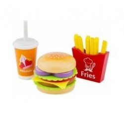 New Classic Toys Ξύλινo Fast Food Set 10594
