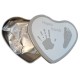 Happy hands: Αναμνηστικό κουτάκι πηλού καρδιά XP.130001.SILVER