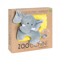 Zoocchini Κουβέρτα Αγκαλιάς & Λίκνου Elephant Yellow 69x100cm με Ζωάκι ZOO3003