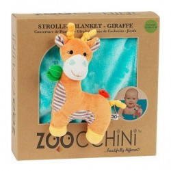 Zoocchini Κουβέρτα Αγκαλιάς & Λίκνου Καμηλοπάρδαλη Βελουτέ Τιρκουάζ ZOO3005