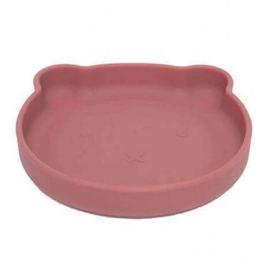 Petit Monkey Παιδικό Πιάτο Φαγητού από Σιλικόνη Bear Mahogany Rose PTM-SP1