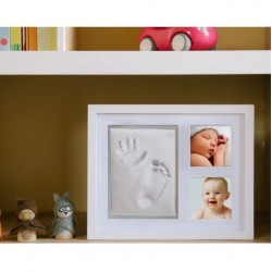 JustBaby Κορνίζα τριπλή με φωτογραφία και αποτύπωμα με πηλό JB.41010