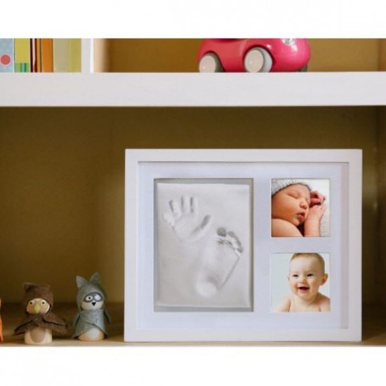 JustBaby Κορνίζα τριπλή με φωτογραφία και αποτύπωμα με πηλό JB.41010