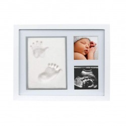 JustBaby Κορνίζα τριπλή με φωτογραφία και αποτύπωμα με πηλό JB.41010