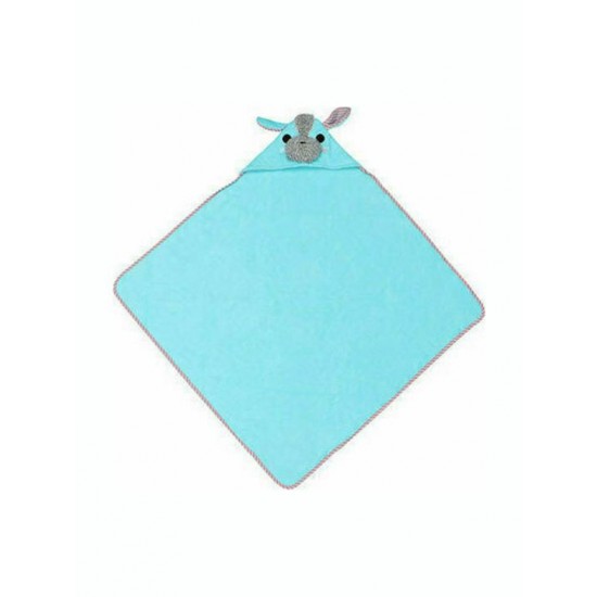 Zoocchini Βρεφική Κάπα-Μπουρνούζι με Κουκούλα Σκυλάκι Γαλάζια (77x77cm) zoo11215