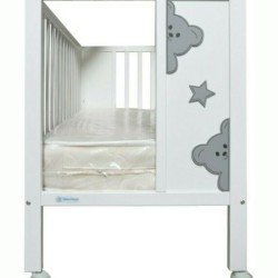 Bebe Stars Κούνια Life White για Στρώμα 60x130cm 453-02
