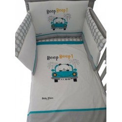 Bebe Stars Σετ Κούνιας Beep Beep Λευκό 4τμχ 3000