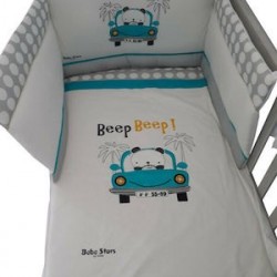 Bebe Stars Σετ Κούνιας Beep Beep Λευκό 4τμχ 3000