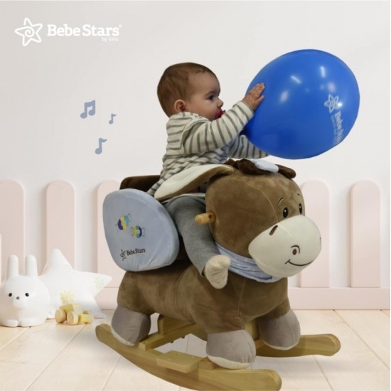 Bebe Stars Κουνιστό Παιχνίδι Γαϊδουράκι για 12+ μηνών με Ήχους Καφέ 150-100