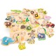 New Classic Toys Ξύλινο Peg Puzzle Safari 16 pcs 10441