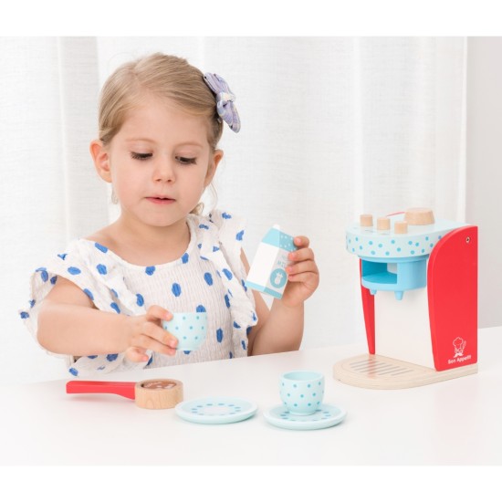 New Classic Toys Ξύλινη Εσπρεσιέρα Κόκκινη 10700