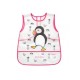 Babyono Αδιάβροχη Ποδιά Πλαστική με Ενιαίο Λαιμό "Creative Baby" Pink Penguin για 36 m+ BN840/1