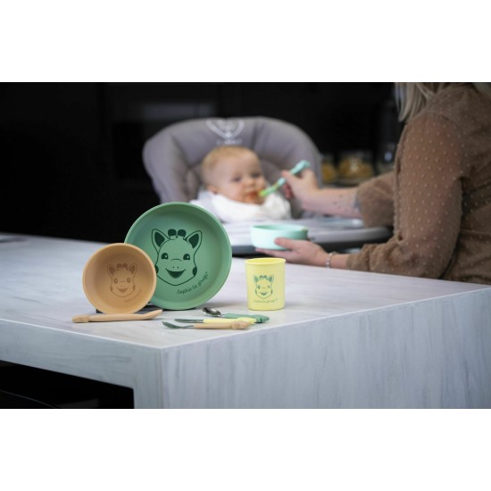 Sophie La Girafe Σετ Φαγητού από Σιλικόνη με Αντιολισθητική Βάση Πολύχρωμο 4τμχ S010001