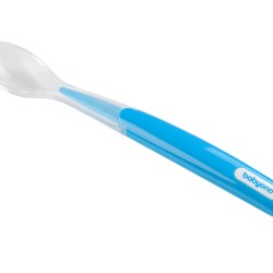 Babyono Βρεφικό Κουτάλι από Σιλικόνη Blue BN1069