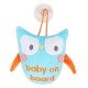 BabyWise Σήμα Baby on Board Κουκλάκι με Βεντούζα Κουκουβάγια Μπλε FEM-CC01-32