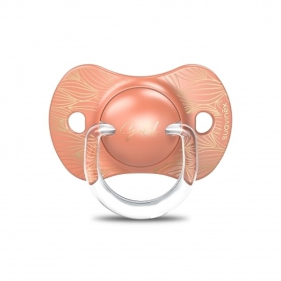 Suavinex Πιπίλα Σιλικόνης για 18+ μηνών Physio Gold Orange 307863