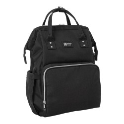 Kikka Boo Τσάντα-Αλλαξιέρα Πλάτης Siena Black - Silver 27x21x42εκ. 31108020034