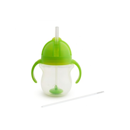 Munchkin Παιδικό Ποτηράκι με Καλαμάκι Tip & Sip Cup Green 207ml 12256