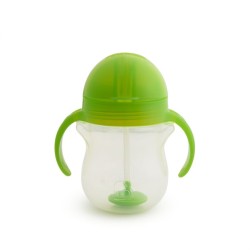 Munchkin Παιδικό Ποτηράκι με Καλαμάκι Tip & Sip Cup Green 207ml 12256