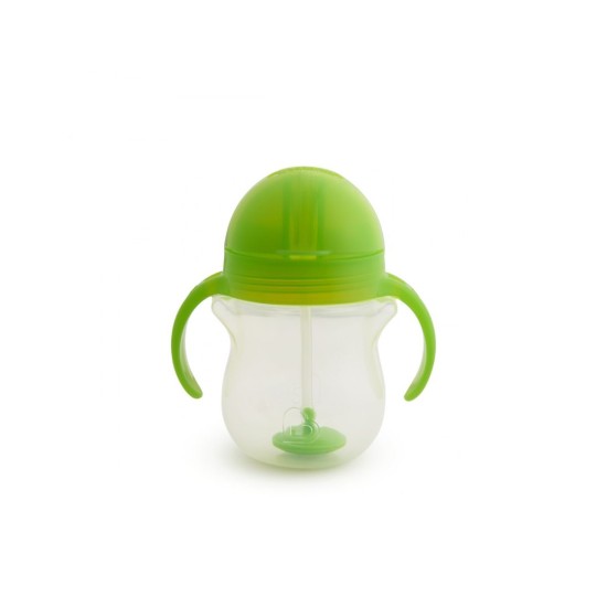 Munchkin Παιδικό Ποτηράκι με Καλαμάκι Tip & Sip Cup Green 207ml 12256