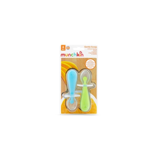 Munchkin Βρεφικό Σετ με Κουτάλια από Σιλικόνη Blue/Green 2τμχ 11220